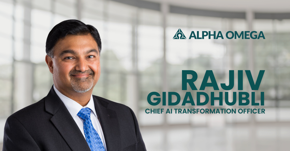 Alpha Omega appoints Rajiv Gidadhubli to Chief Artificial Intelligence Transformation Officer