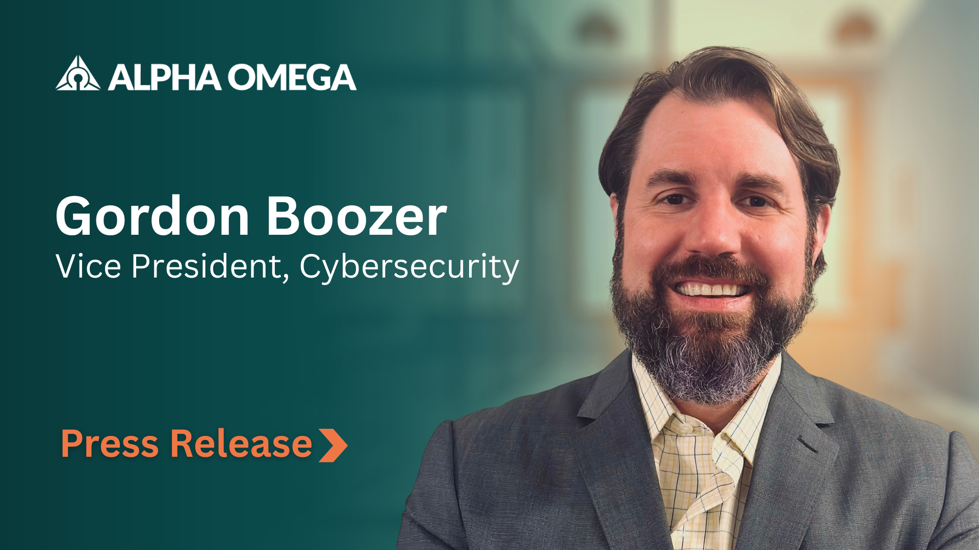 Gordon Boozer, Vice President of Cybersecurity