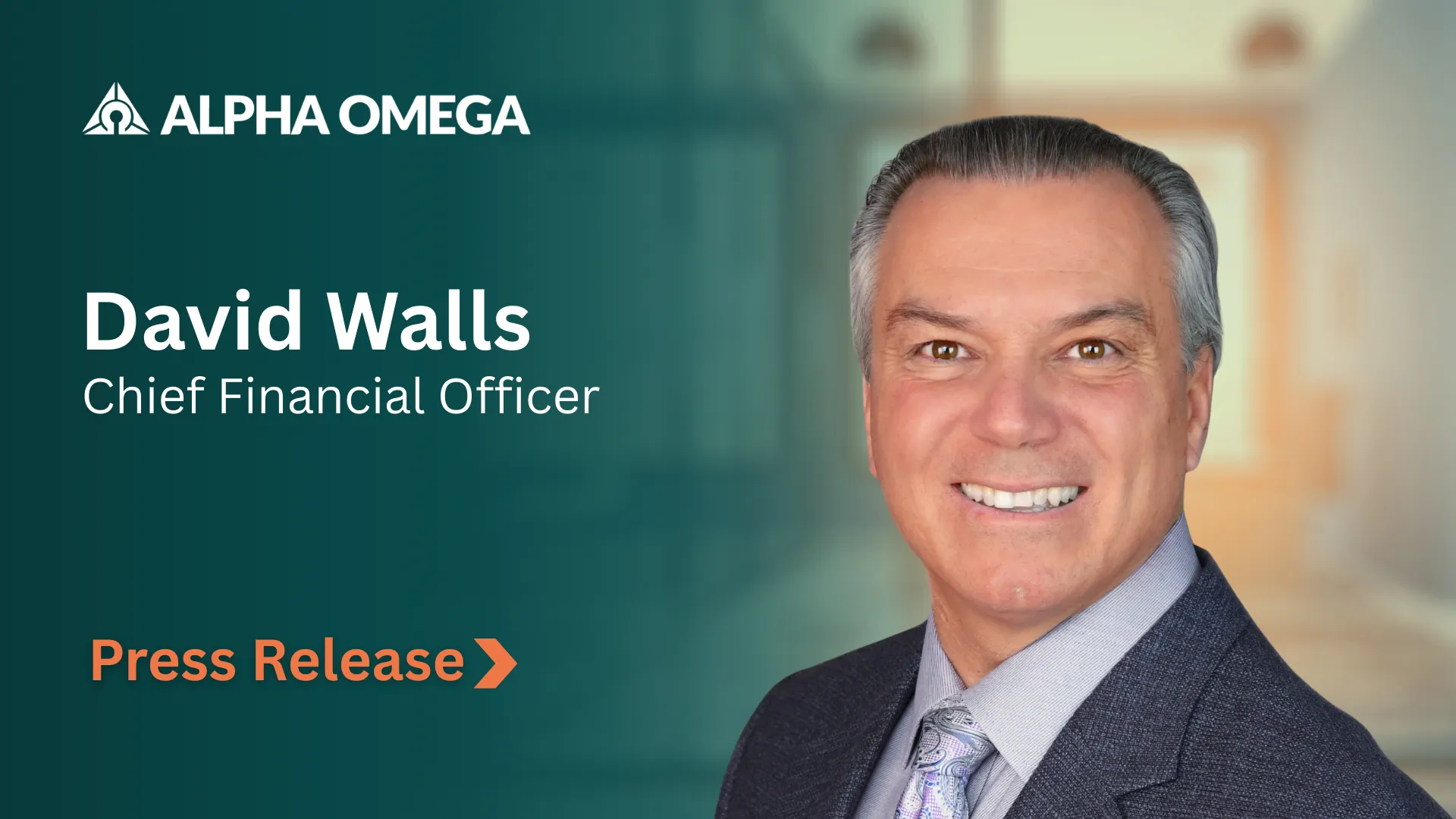 Alpha Omega Appoints David Walls Chief Financial Officer