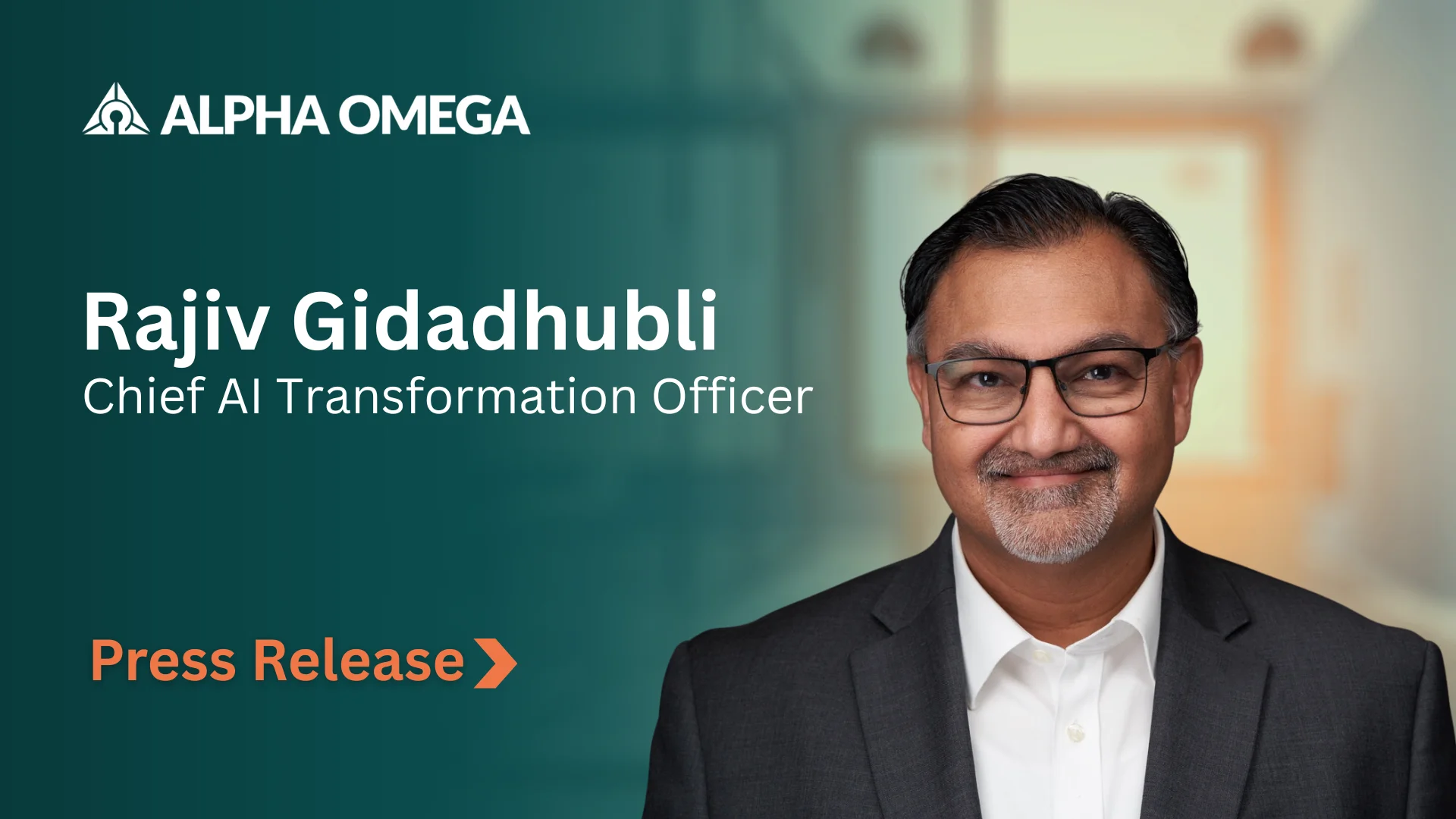 Alpha Omega appoints Rajiv Gidadhubli Chief AI Transformation Officer