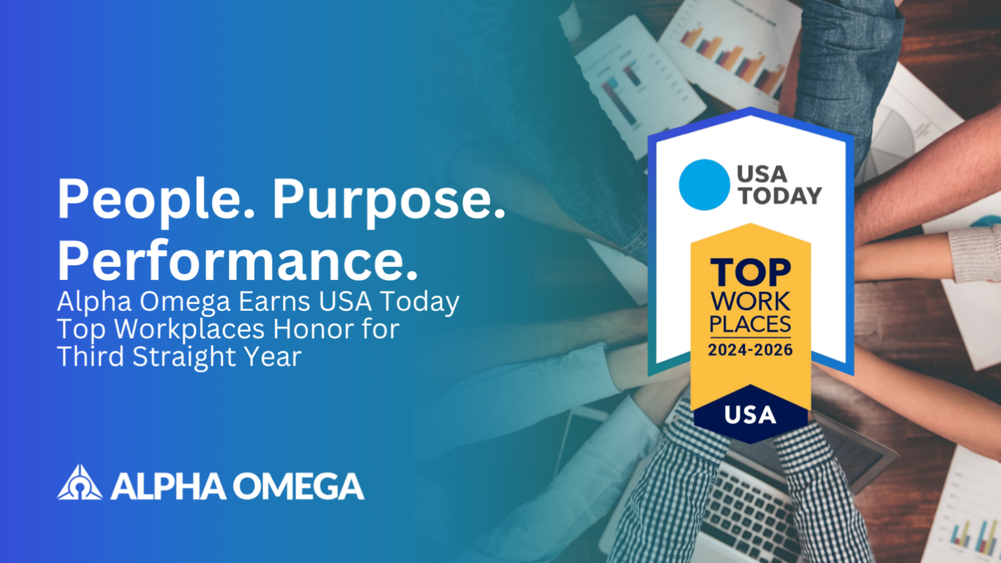 Alpha Omega is named on the USA Today Top Workplaces 2026 list for Third Year recognizing its people, purpose, and performance.
